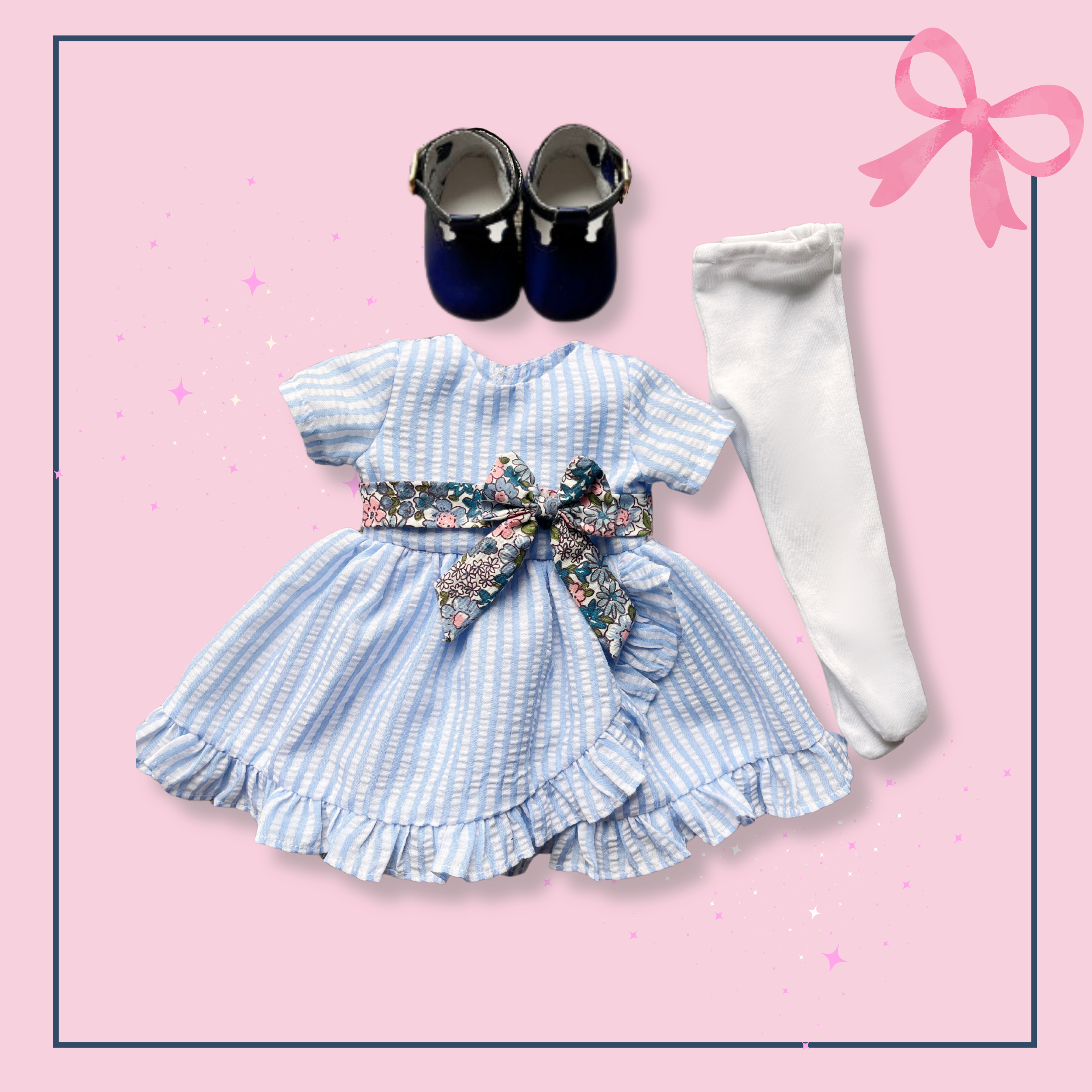 18 Inch Doll Gingham Dress - Faith Friends  Faith Friends Co.