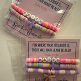 "Faith" Stackable Cross Bracelet Set