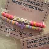 "Faith" Stackable Cross Bracelet Set