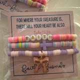 "Faith" Stackable Cross Bracelet Set