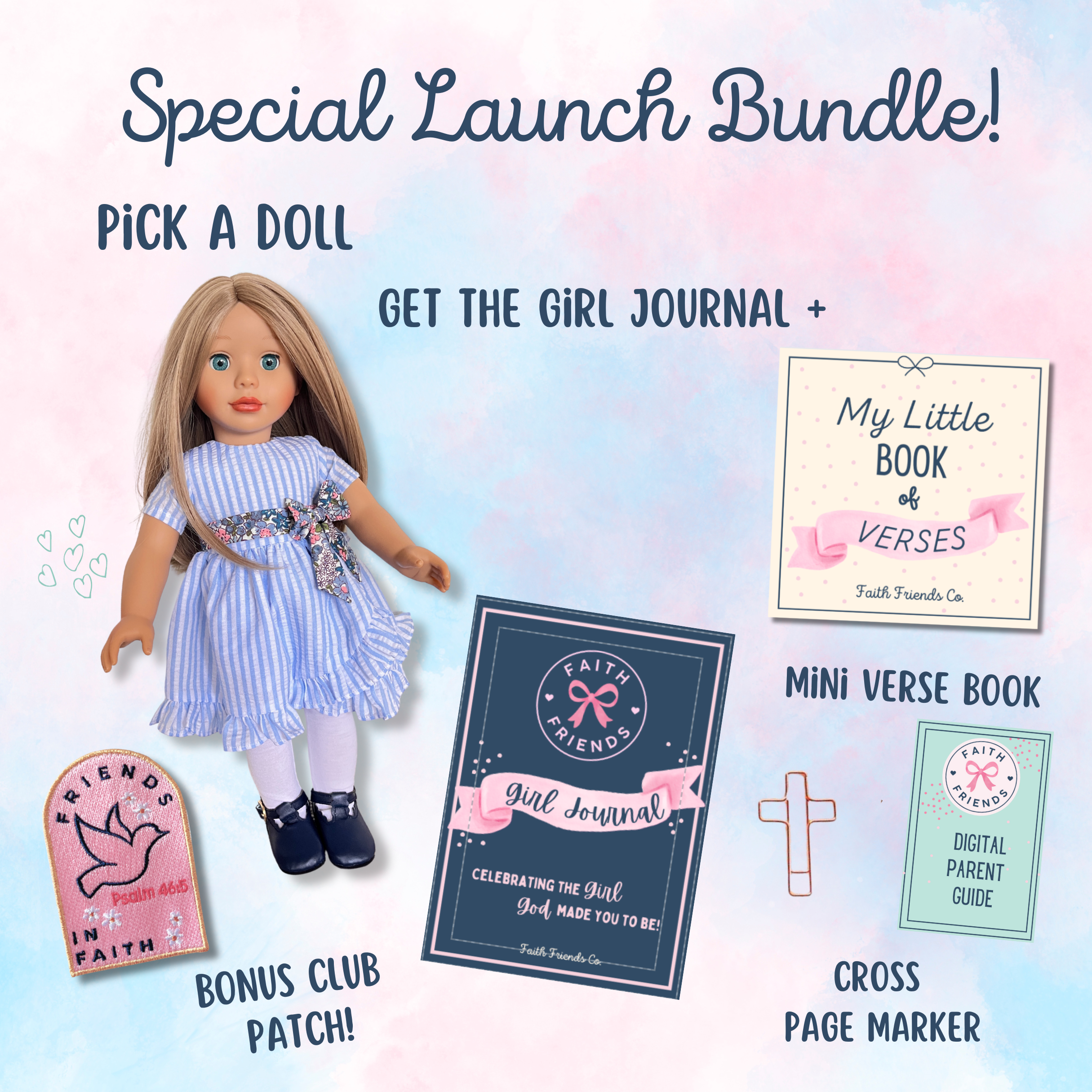 Christian Alternative to 18 inch Dolls Faith Friends Co